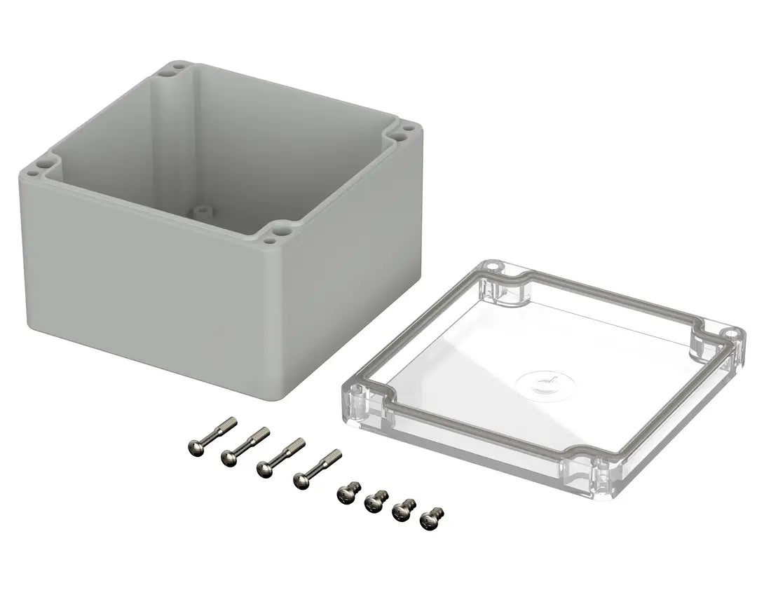 Bopla Euromas Enclosure M227G, 120×122×85 mm, clear transparent lid